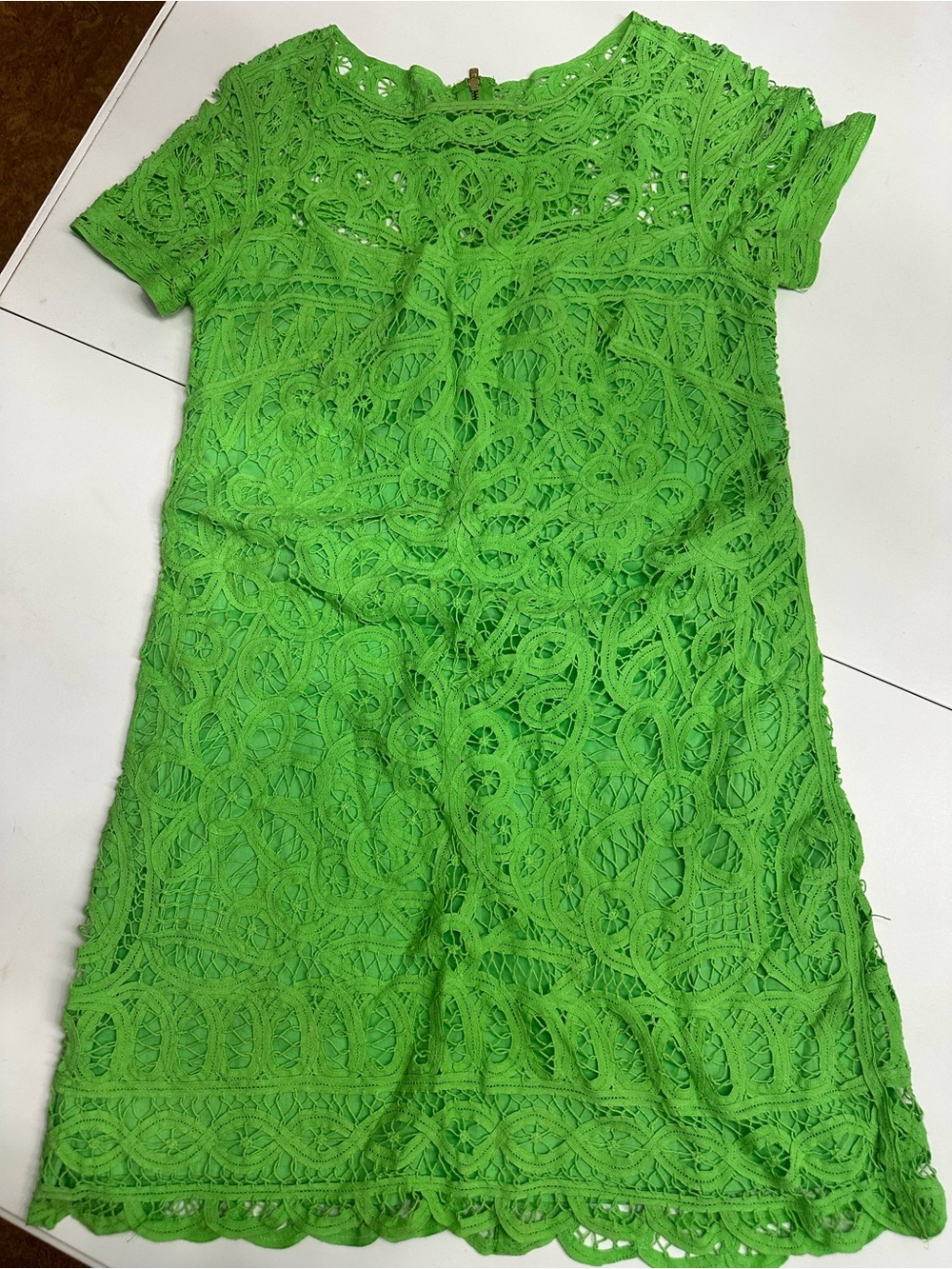 Lilly Pulitzer Neon Green Lace Overlay Dress